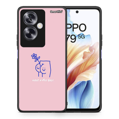 Θήκη Oppo A79 / A2 Nice Day από τη Smartfits με σχέδιο στο πίσω μέρος και μαύρο περίβλημα | Oppo A79 / A2 Nice Day case with colorful back and black bezels