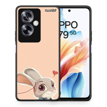 Θήκη Oppo A79 / A2 Nick Wilde And Judy Hopps Love 2 από τη Smartfits με σχέδιο στο πίσω μέρος και μαύρο περίβλημα | Oppo A79 / A2 Nick Wilde And Judy Hopps Love 2 case with colorful back and black bezels