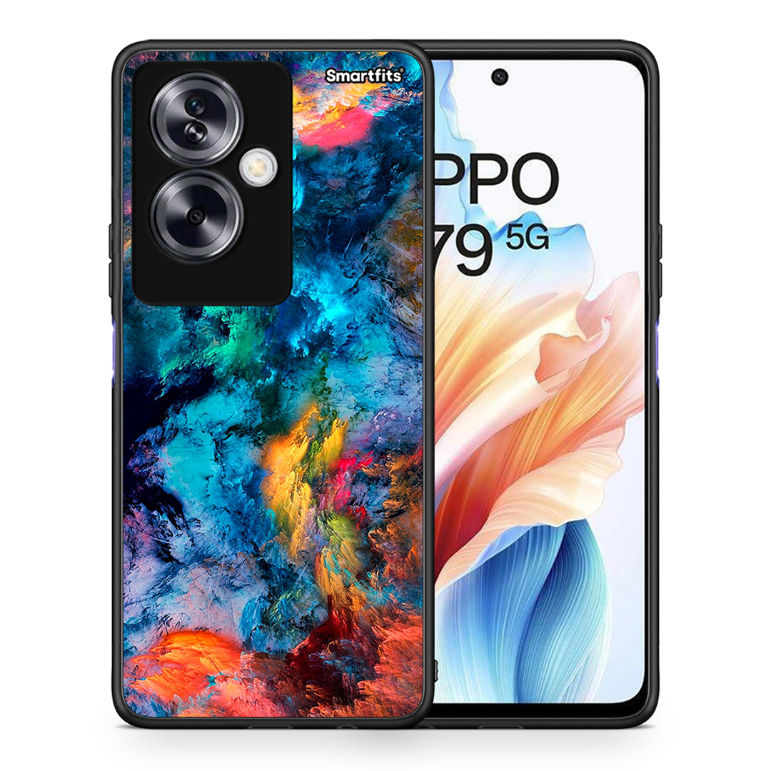 Θήκη Oppo A79 / A2 Crayola Paint από τη Smartfits με σχέδιο στο πίσω μέρος και μαύρο περίβλημα | Oppo A79 / A2 Crayola Paint case with colorful back and black bezels