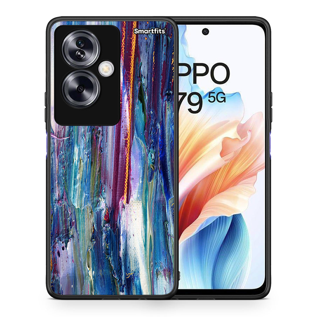 Θήκη Oppo A79 / A2 Winter Paint από τη Smartfits με σχέδιο στο πίσω μέρος και μαύρο περίβλημα | Oppo A79 / A2 Winter Paint case with colorful back and black bezels