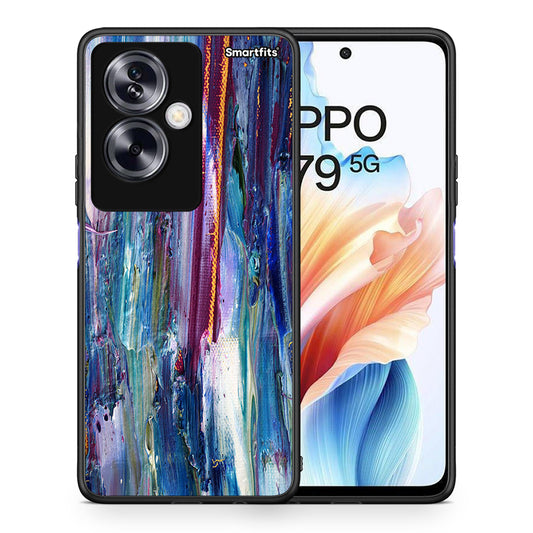 Θήκη Oppo A79 / A2 Winter Paint από τη Smartfits με σχέδιο στο πίσω μέρος και μαύρο περίβλημα | Oppo A79 / A2 Winter Paint case with colorful back and black bezels