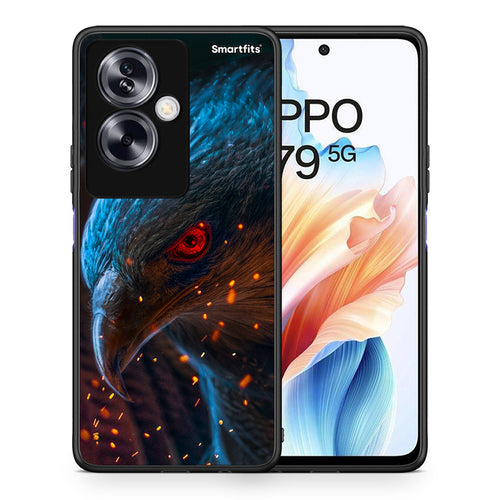 Θήκη Oppo A79 / A2 Eagle PopArt από τη Smartfits με σχέδιο στο πίσω μέρος και μαύρο περίβλημα | Oppo A79 / A2 Eagle PopArt case with colorful back and black bezels