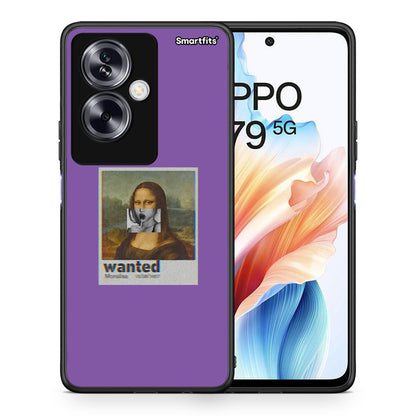 Θήκη Oppo A79 / A2 Monalisa Popart από τη Smartfits με σχέδιο στο πίσω μέρος και μαύρο περίβλημα | Oppo A79 / A2 Monalisa Popart case with colorful back and black bezels