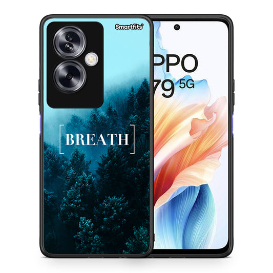 Θήκη Oppo A79 / A2 Breath Quote από τη Smartfits με σχέδιο στο πίσω μέρος και μαύρο περίβλημα | Oppo A79 / A2 Breath Quote case with colorful back and black bezels