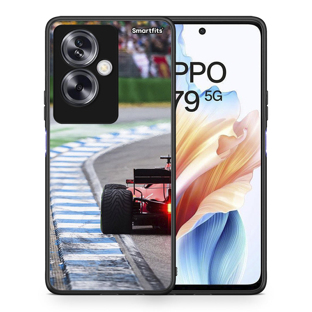 Θήκη Oppo A79 / A2 Racing Vibes από τη Smartfits με σχέδιο στο πίσω μέρος και μαύρο περίβλημα | Oppo A79 / A2 Racing Vibes case with colorful back and black bezels