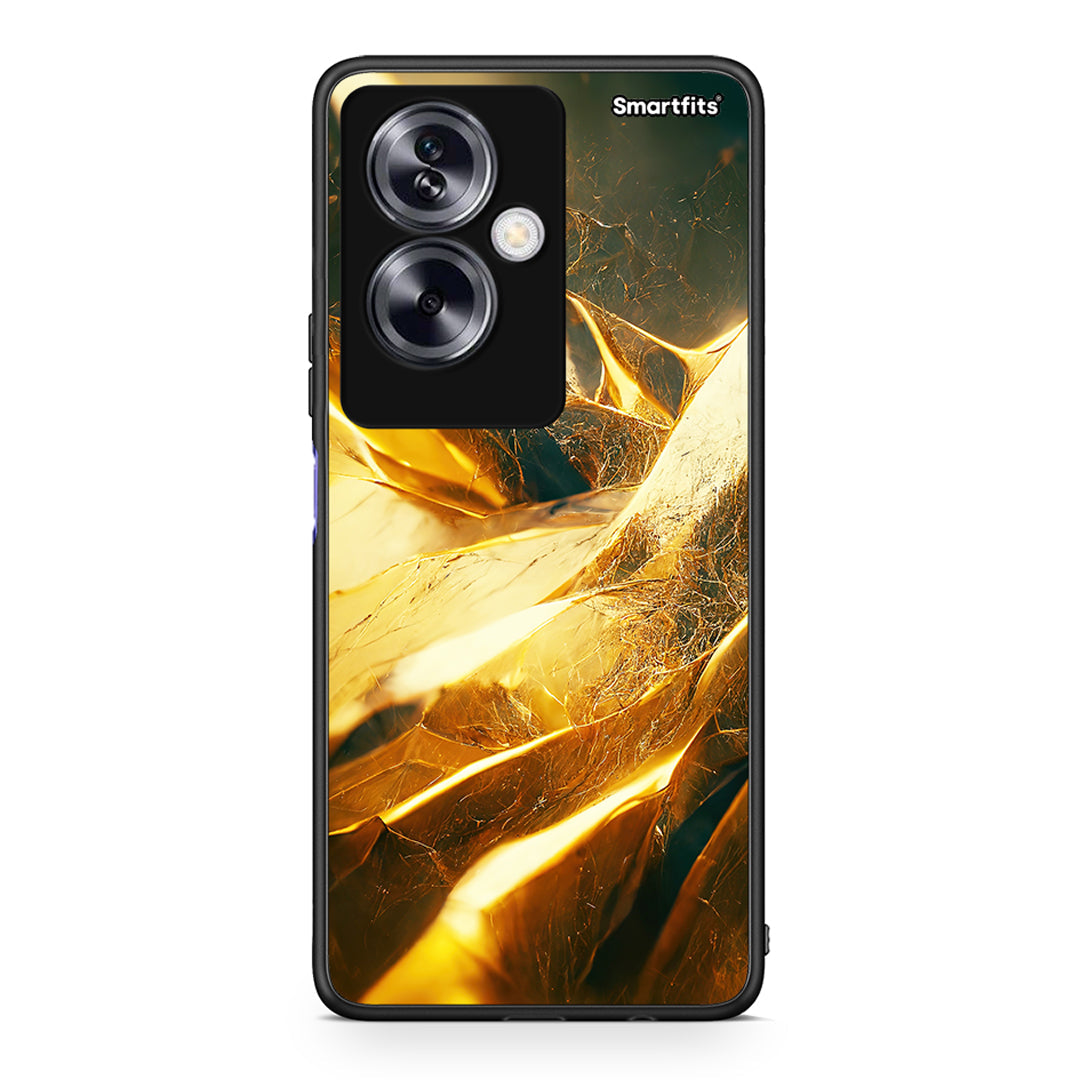 Oppo A79 / A2 Real Gold θήκη από τη Smartfits με σχέδιο στο πίσω μέρος και μαύρο περίβλημα | Smartphone case with colorful back and black bezels by Smartfits