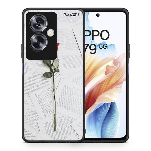 Θήκη Oppo A79 / A2 Red Rose από τη Smartfits με σχέδιο στο πίσω μέρος και μαύρο περίβλημα | Oppo A79 / A2 Red Rose case with colorful back and black bezels