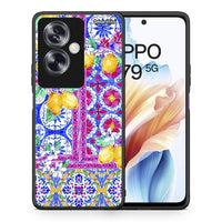 Thumbnail for Θήκη Oppo A79 / A2 Retro Spring από τη Smartfits με σχέδιο στο πίσω μέρος και μαύρο περίβλημα | Oppo A79 / A2 Retro Spring case with colorful back and black bezels