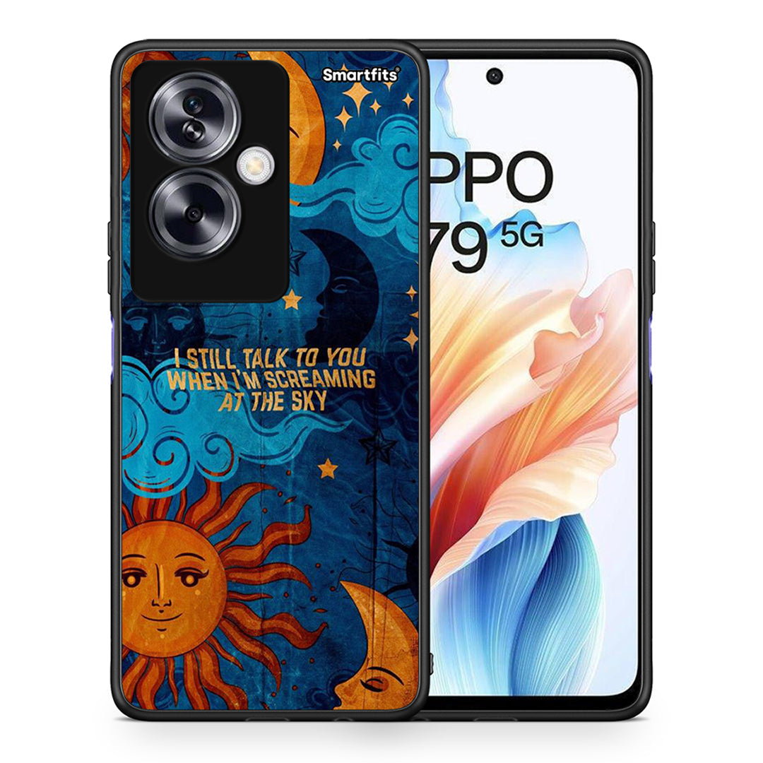 Θήκη Oppo A79 / A2 Screaming Sky από τη Smartfits με σχέδιο στο πίσω μέρος και μαύρο περίβλημα | Oppo A79 / A2 Screaming Sky case with colorful back and black bezels