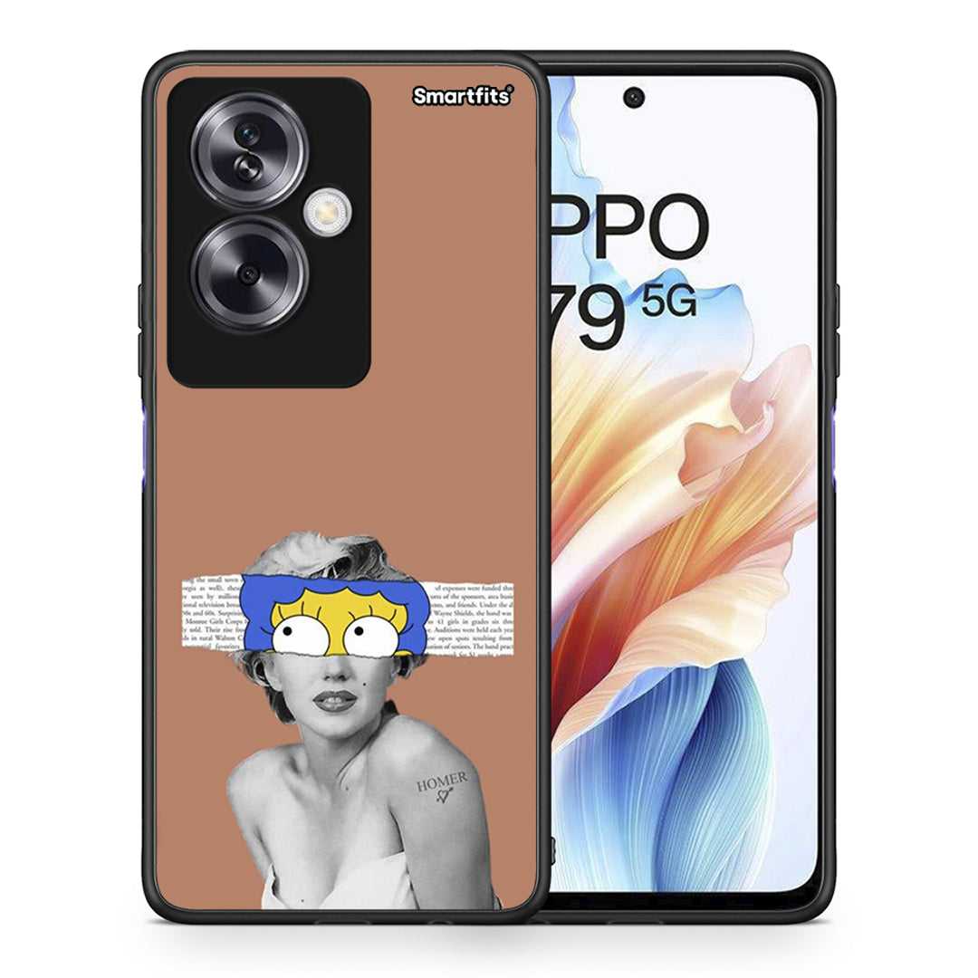 Θήκη Oppo A79 / A2 Sim Merilyn από τη Smartfits με σχέδιο στο πίσω μέρος και μαύρο περίβλημα | Oppo A79 / A2 Sim Merilyn case with colorful back and black bezels