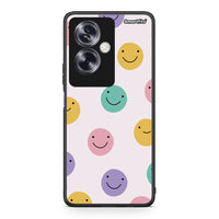 Thumbnail for Oppo A79 / A2 Smiley Faces θήκη από τη Smartfits με σχέδιο στο πίσω μέρος και μαύρο περίβλημα | Smartphone case with colorful back and black bezels by Smartfits