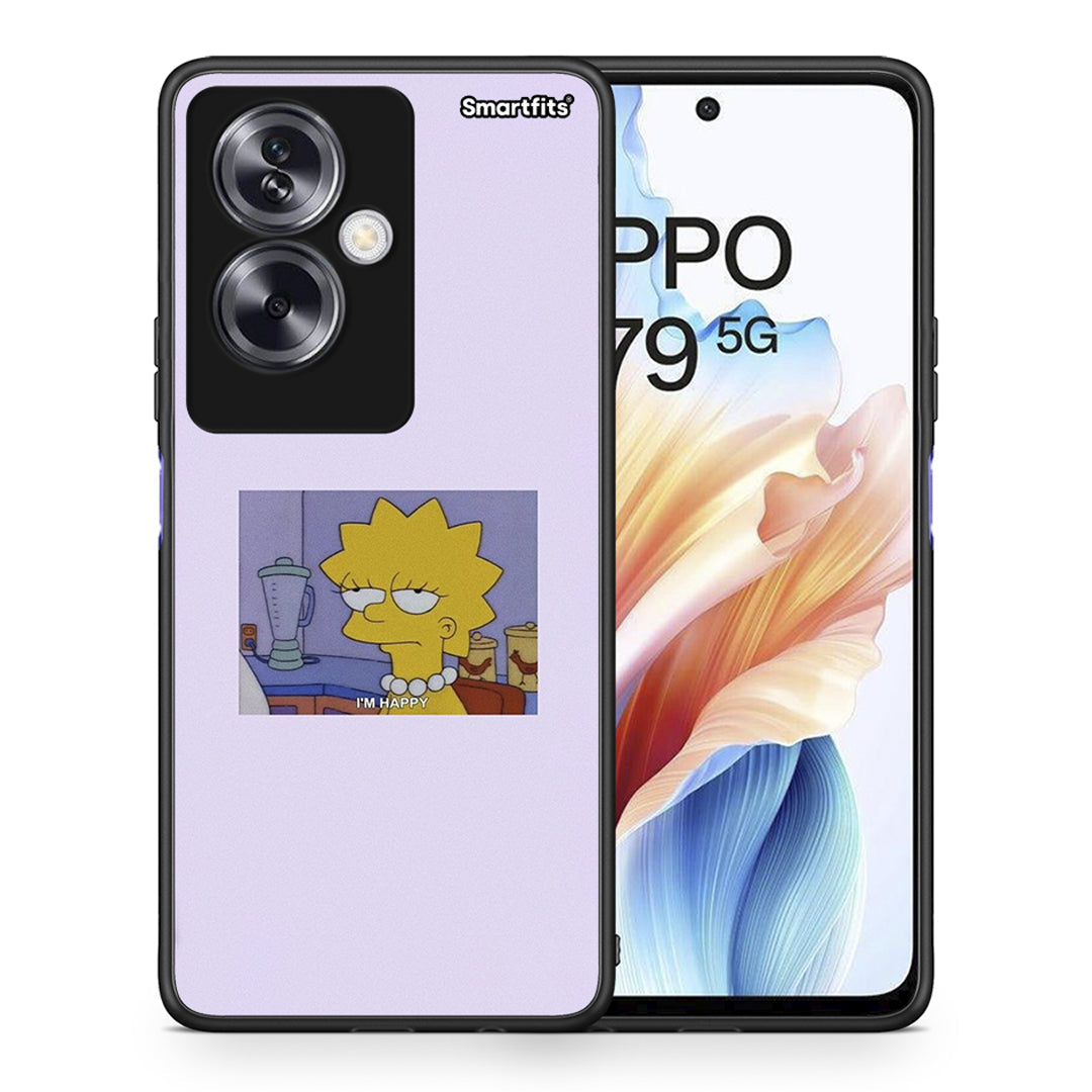 Θήκη Oppo A79 / A2 So Happy από τη Smartfits με σχέδιο στο πίσω μέρος και μαύρο περίβλημα | Oppo A79 / A2 So Happy case with colorful back and black bezels