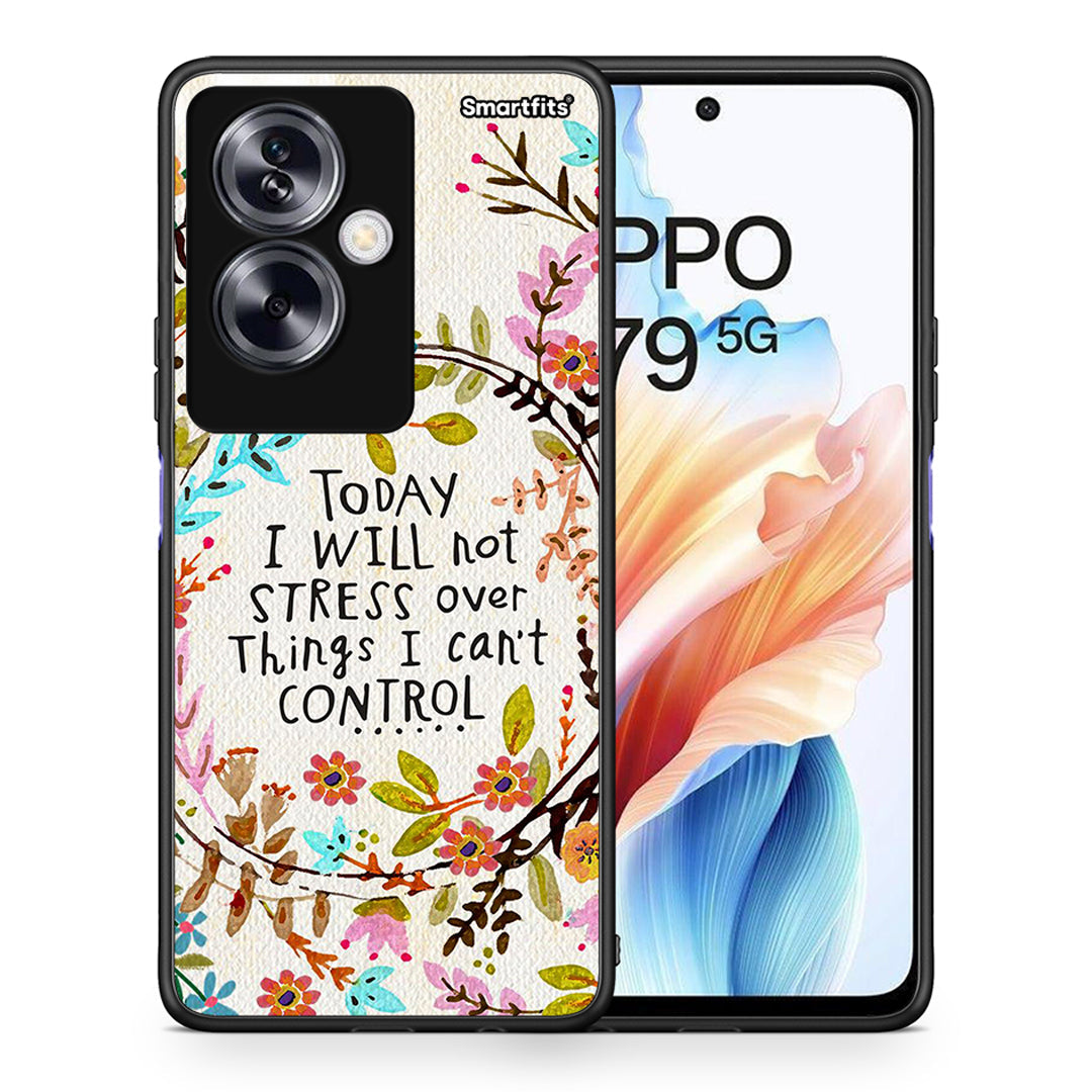 Θήκη Oppo A79 / A2 Stress Over από τη Smartfits με σχέδιο στο πίσω μέρος και μαύρο περίβλημα | Oppo A79 / A2 Stress Over case with colorful back and black bezels
