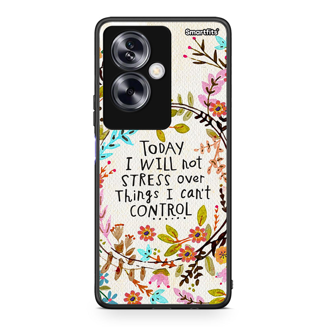 Oppo A79 / A2 Stress Over θήκη από τη Smartfits με σχέδιο στο πίσω μέρος και μαύρο περίβλημα | Smartphone case with colorful back and black bezels by Smartfits