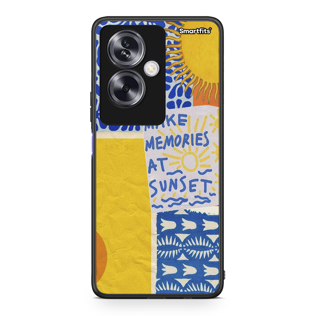 Oppo A79 / A2 Sunset Memories Θήκη από τη Smartfits με σχέδιο στο πίσω μέρος και μαύρο περίβλημα | Smartphone case with colorful back and black bezels by Smartfits