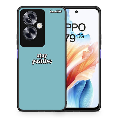 Θήκη Oppo A79 / A2 Positive Text από τη Smartfits με σχέδιο στο πίσω μέρος και μαύρο περίβλημα | Oppo A79 / A2 Positive Text case with colorful back and black bezels