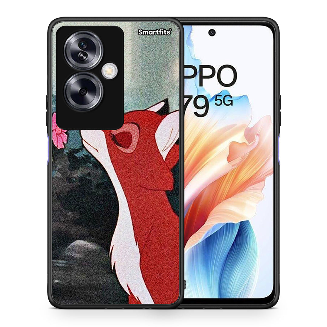 Θήκη Oppo A79 / A2 Tod And Vixey Love 2 από τη Smartfits με σχέδιο στο πίσω μέρος και μαύρο περίβλημα | Oppo A79 / A2 Tod And Vixey Love 2 case with colorful back and black bezels