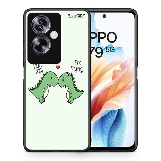 Θήκη Oppo A79 / A2 Rex Valentine από τη Smartfits με σχέδιο στο πίσω μέρος και μαύρο περίβλημα | Oppo A79 / A2 Rex Valentine case with colorful back and black bezels