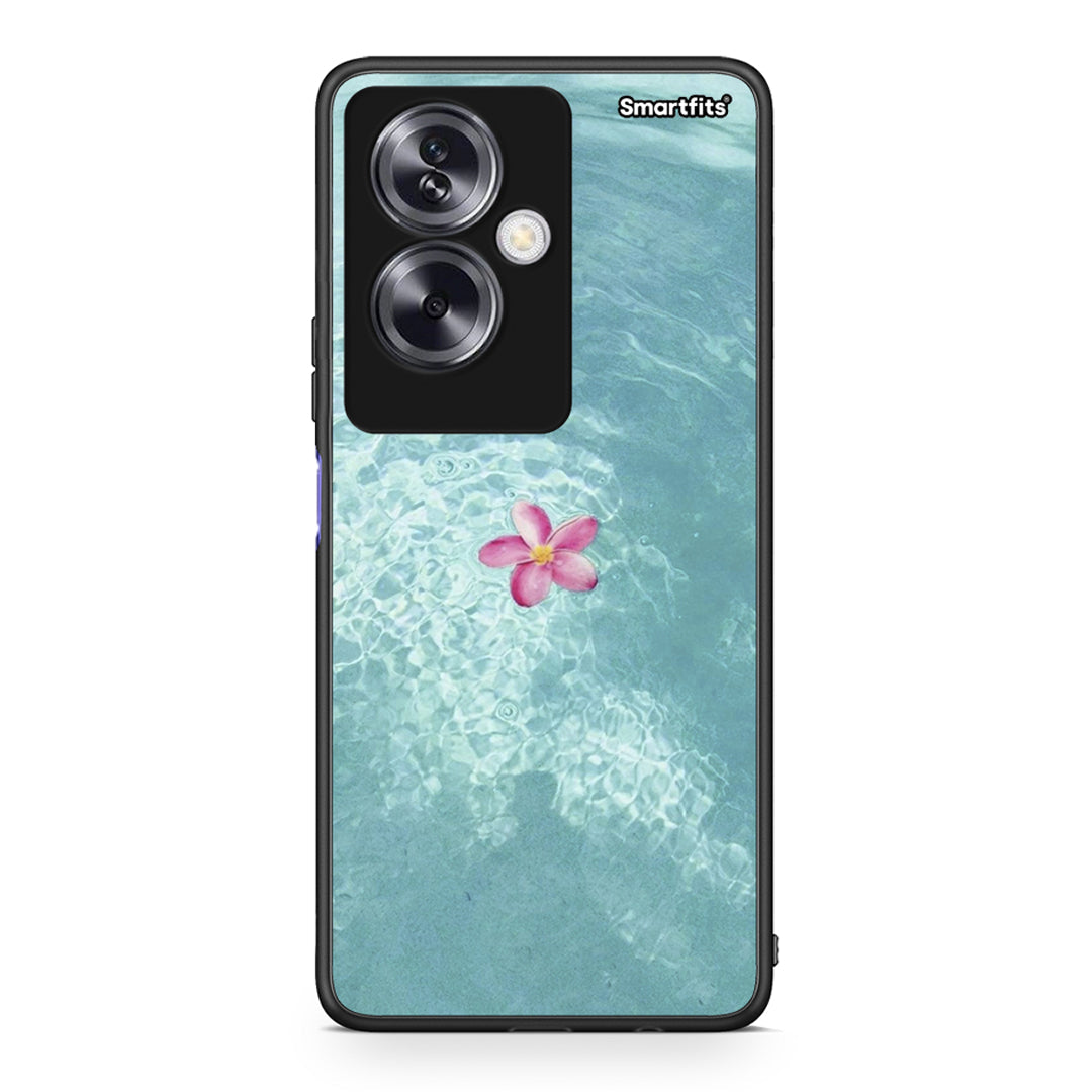 Oppo A79 / A2 Water Flower Θήκη από τη Smartfits με σχέδιο στο πίσω μέρος και μαύρο περίβλημα | Smartphone case with colorful back and black bezels by Smartfits