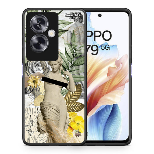 Θήκη Oppo A79 / A2 Woman Statue από τη Smartfits με σχέδιο στο πίσω μέρος και μαύρο περίβλημα | Oppo A79 / A2 Woman Statue case with colorful back and black bezels