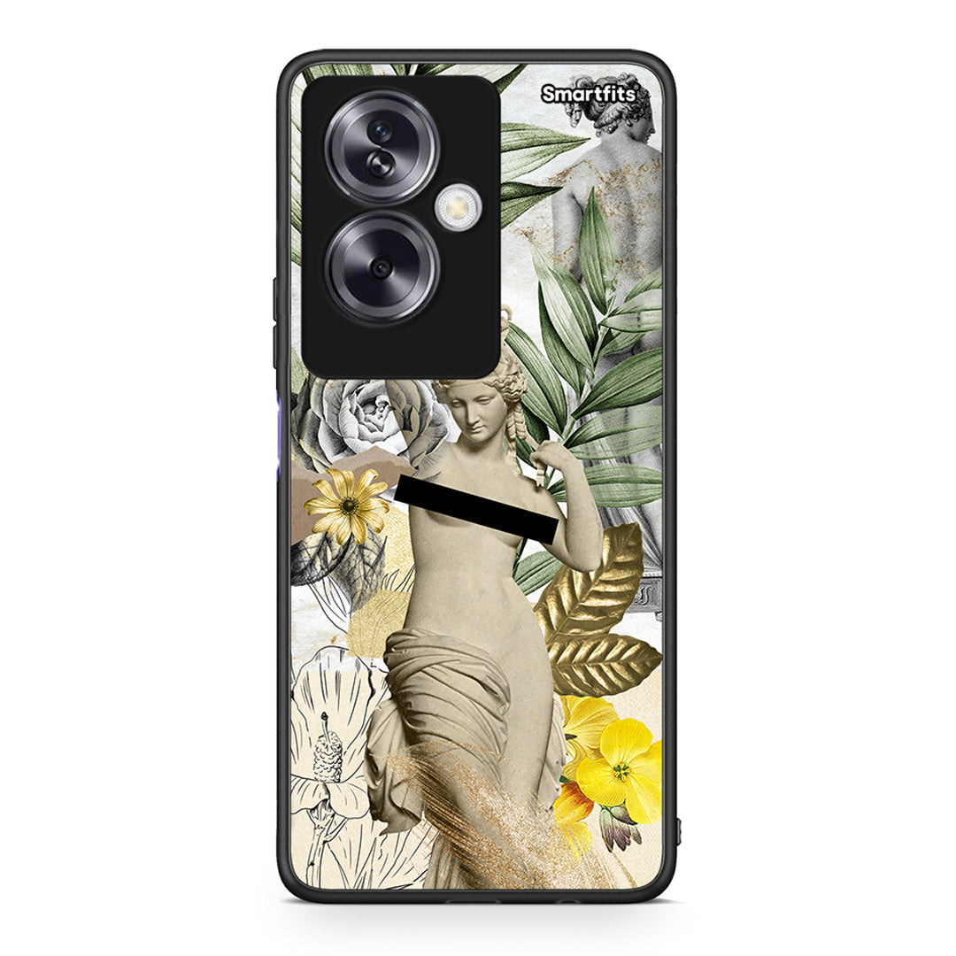 Oppo A79 / A2 Woman Statue θήκη από τη Smartfits με σχέδιο στο πίσω μέρος και μαύρο περίβλημα | Smartphone case with colorful back and black bezels by Smartfits