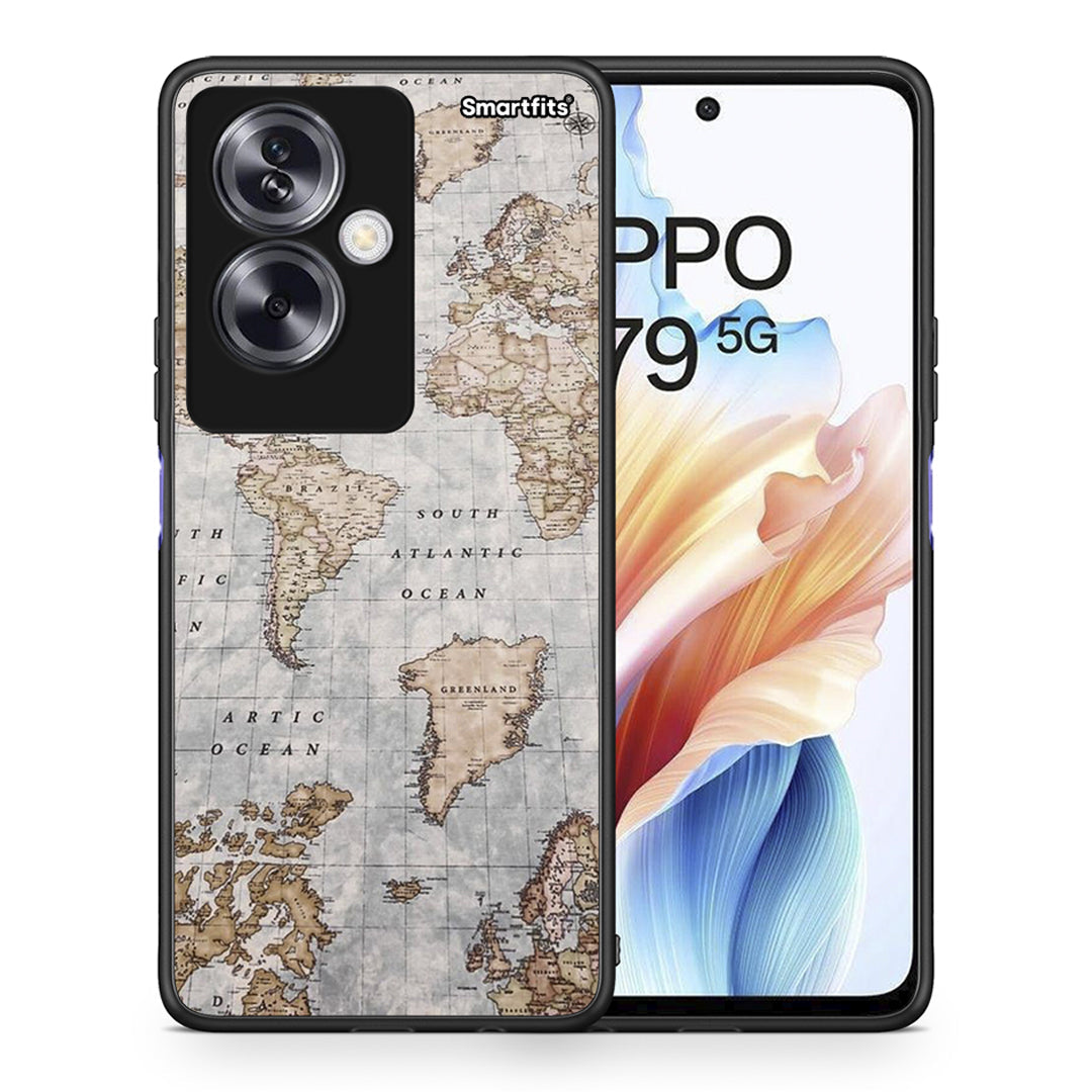 World Map - Oppo A79 / A2 θήκη