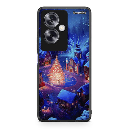 Oppo A79 / A2 Xmas Village θήκη από τη Smartfits με σχέδιο στο πίσω μέρος και μαύρο περίβλημα | Smartphone case with colorful back and black bezels by Smartfits