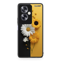 Thumbnail for Oppo A79 / A2 Yellow Daisies θήκη από τη Smartfits με σχέδιο στο πίσω μέρος και μαύρο περίβλημα | Smartphone case with colorful back and black bezels by Smartfits