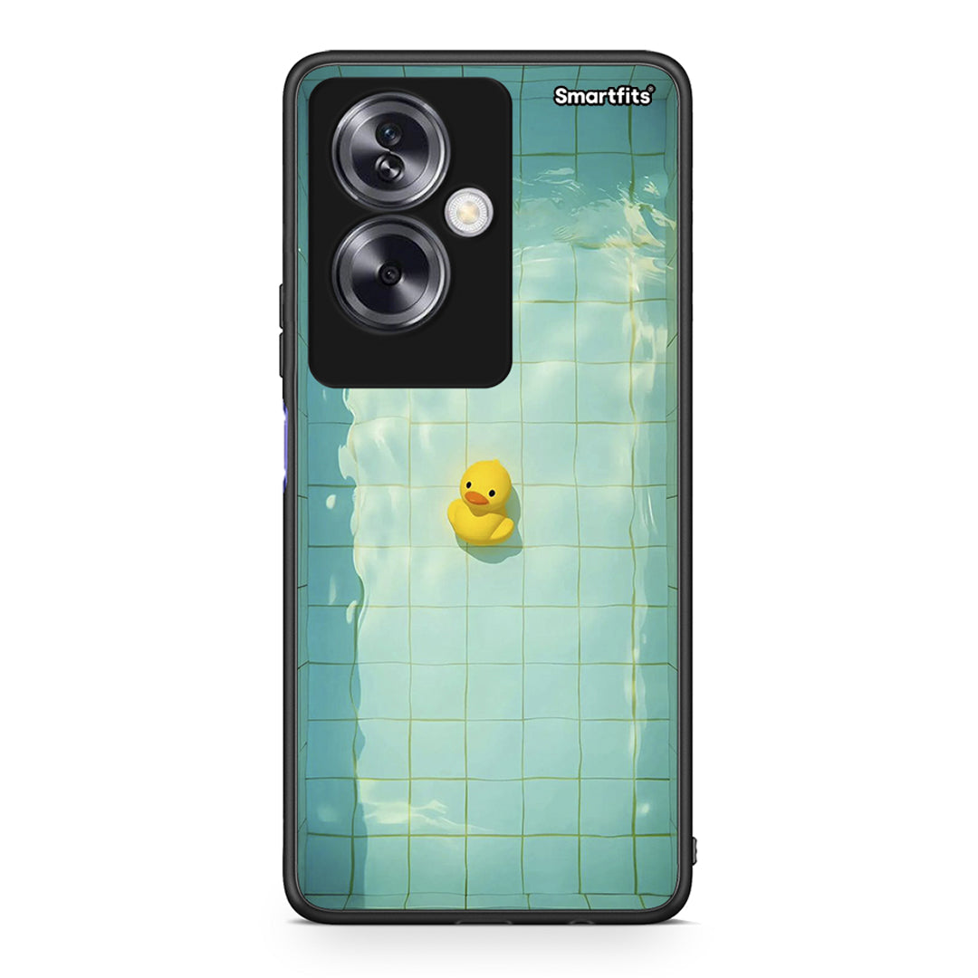 Oppo A79 / A2 Yellow Duck θήκη από τη Smartfits με σχέδιο στο πίσω μέρος και μαύρο περίβλημα | Smartphone case with colorful back and black bezels by Smartfits