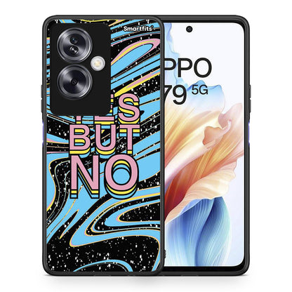 Θήκη Oppo A79 / A2 Yes But No από τη Smartfits με σχέδιο στο πίσω μέρος και μαύρο περίβλημα | Oppo A79 / A2 Yes But No case with colorful back and black bezels
