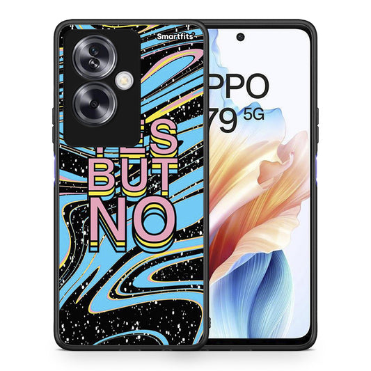 Θήκη Oppo A79 / A2 Yes But No από τη Smartfits με σχέδιο στο πίσω μέρος και μαύρο περίβλημα | Oppo A79 / A2 Yes But No case with colorful back and black bezels