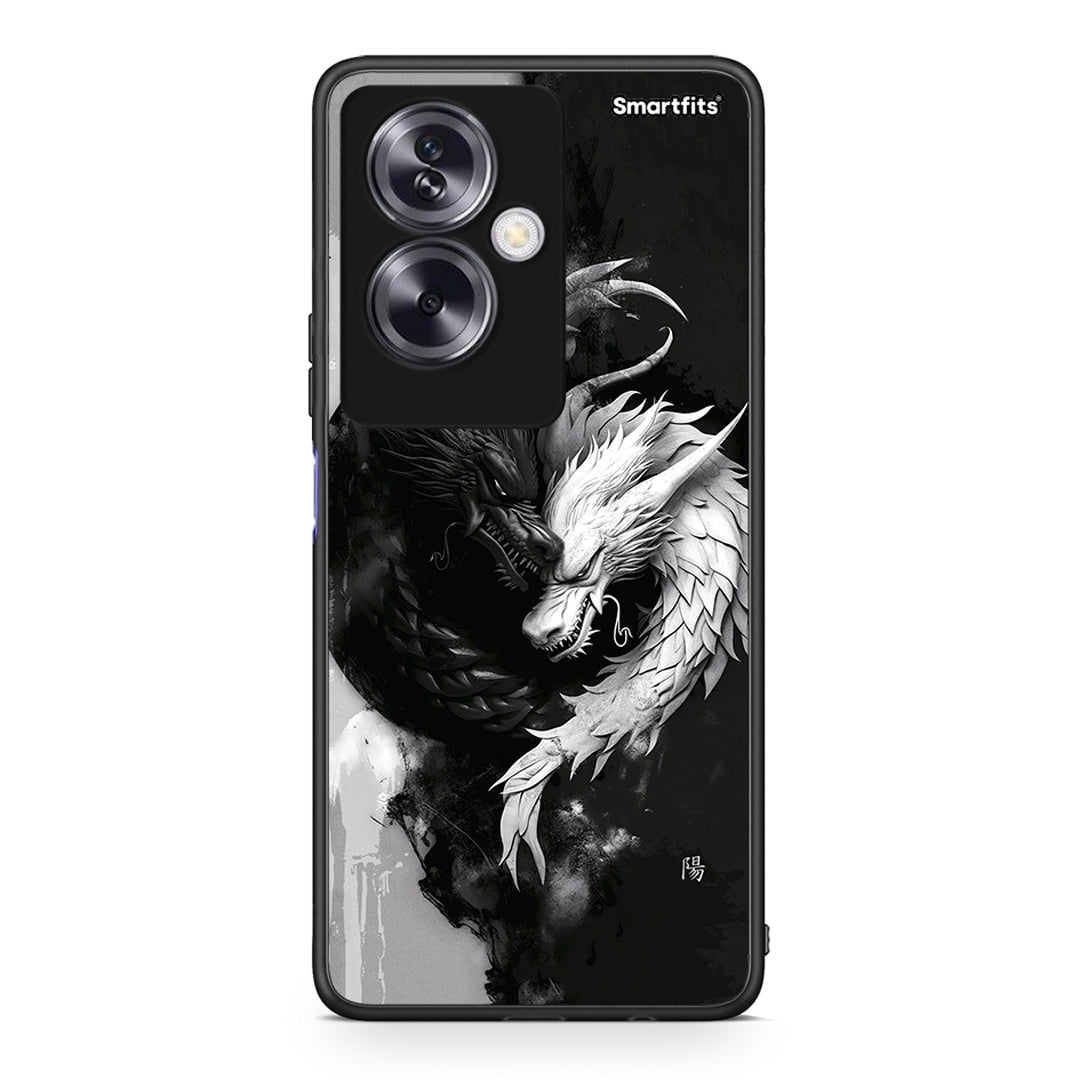Oppo A79 / A2 Yin Yang Θήκη από τη Smartfits με σχέδιο στο πίσω μέρος και μαύρο περίβλημα | Smartphone case with colorful back and black bezels by Smartfits