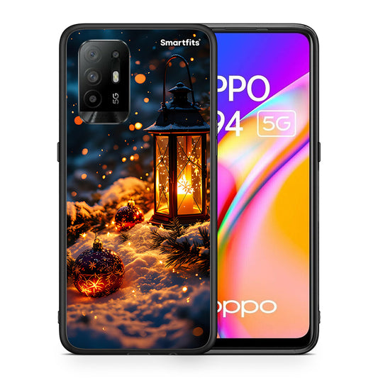 Θήκη Oppo A94 5G Christmas Ornaments από τη Smartfits με σχέδιο στο πίσω μέρος και μαύρο περίβλημα | Oppo A94 5G Christmas Ornaments case with colorful back and black bezels