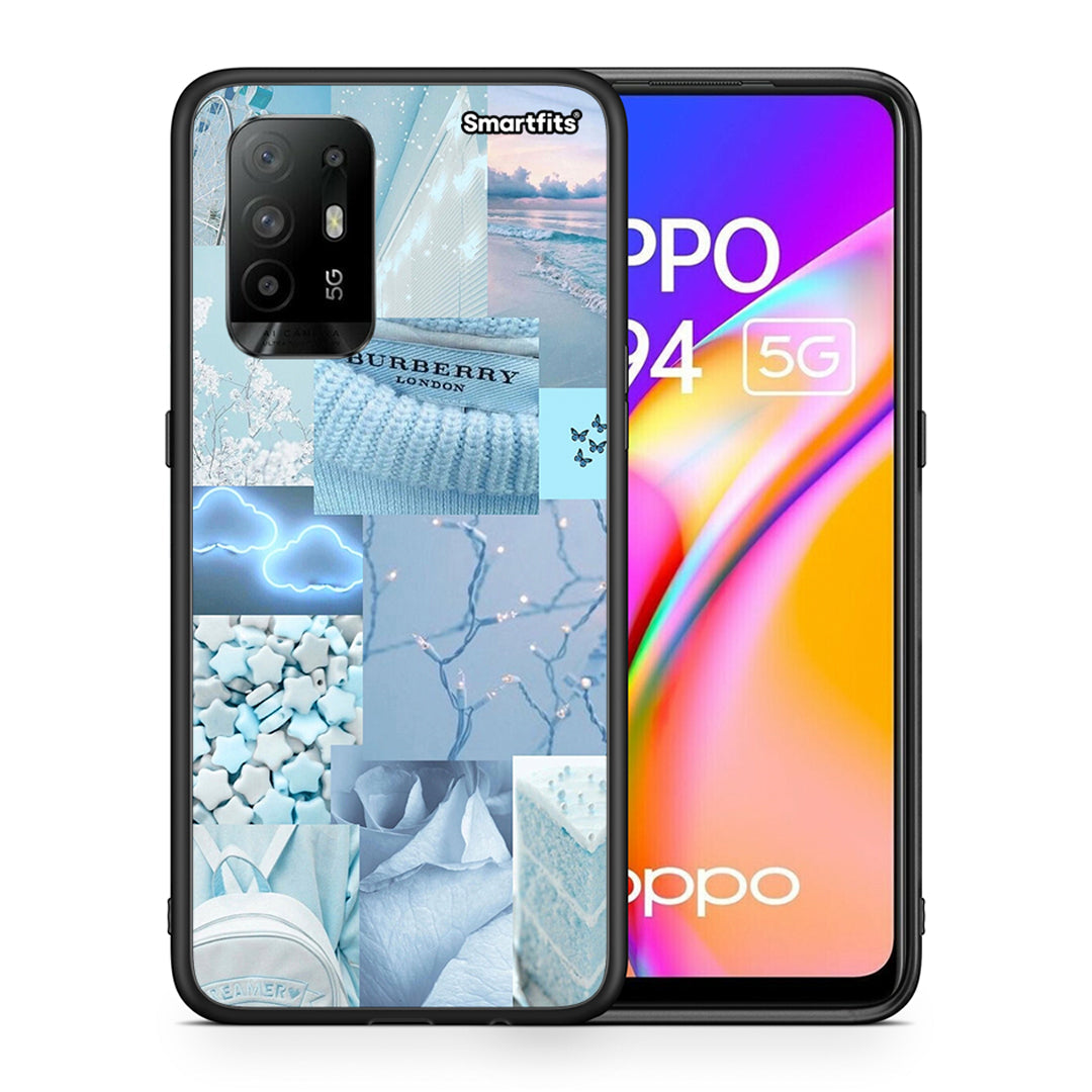 Θήκη Oppo A94 5G Ciel Aesthetic Collage από τη Smartfits με σχέδιο στο πίσω μέρος και μαύρο περίβλημα | Oppo A94 5G Ciel Aesthetic Collage case with colorful back and black bezels