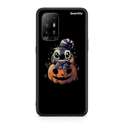 Oppo A94 5G Halloween Stitch θήκη από τη Smartfits με σχέδιο στο πίσω μέρος και μαύρο περίβλημα | Smartphone case with colorful back and black bezels by Smartfits