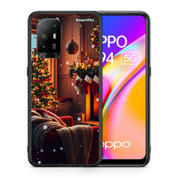 Thumbnail for Θήκη Oppo A94 5G Home For Christmas από τη Smartfits με σχέδιο στο πίσω μέρος και μαύρο περίβλημα | Oppo A94 5G Home For Christmas case with colorful back and black bezels