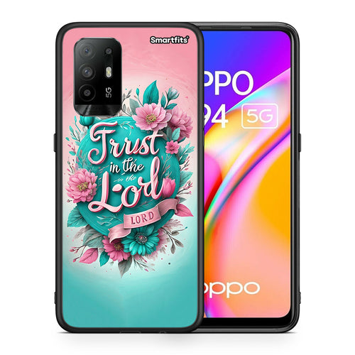 Θήκη Oppo A94 5G Lord Trust από τη Smartfits με σχέδιο στο πίσω μέρος και μαύρο περίβλημα | Oppo A94 5G Lord Trust case with colorful back and black bezels