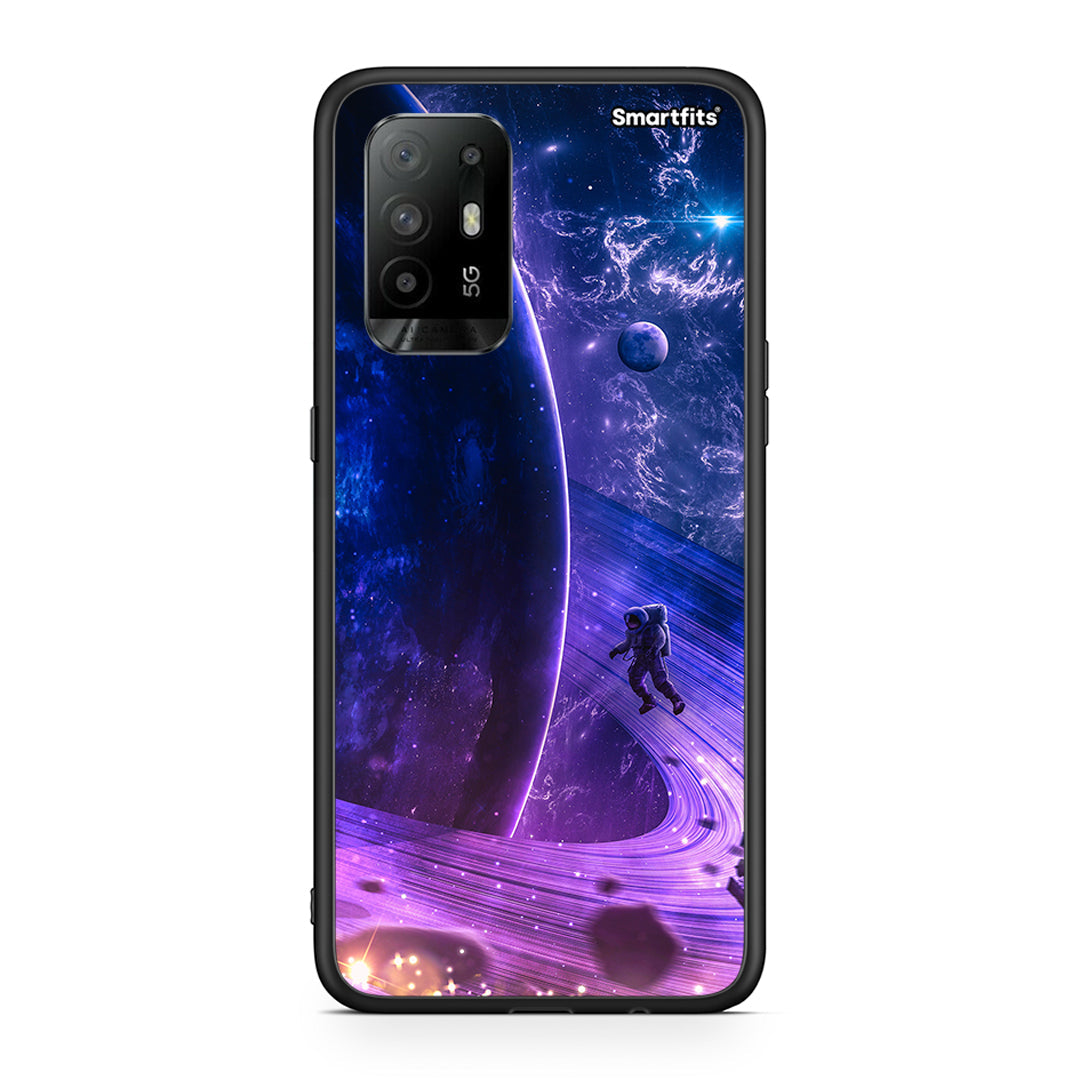 Oppo A94 5G Lost Astronaut θήκη από τη Smartfits με σχέδιο στο πίσω μέρος και μαύρο περίβλημα | Smartphone case with colorful back and black bezels by Smartfits