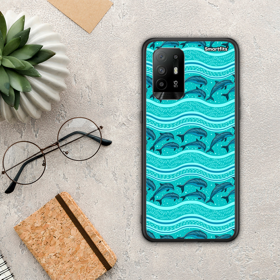 Swimming Dolphins - Oppo A94 5G / F19 Pro / Reno5 Lite θήκη