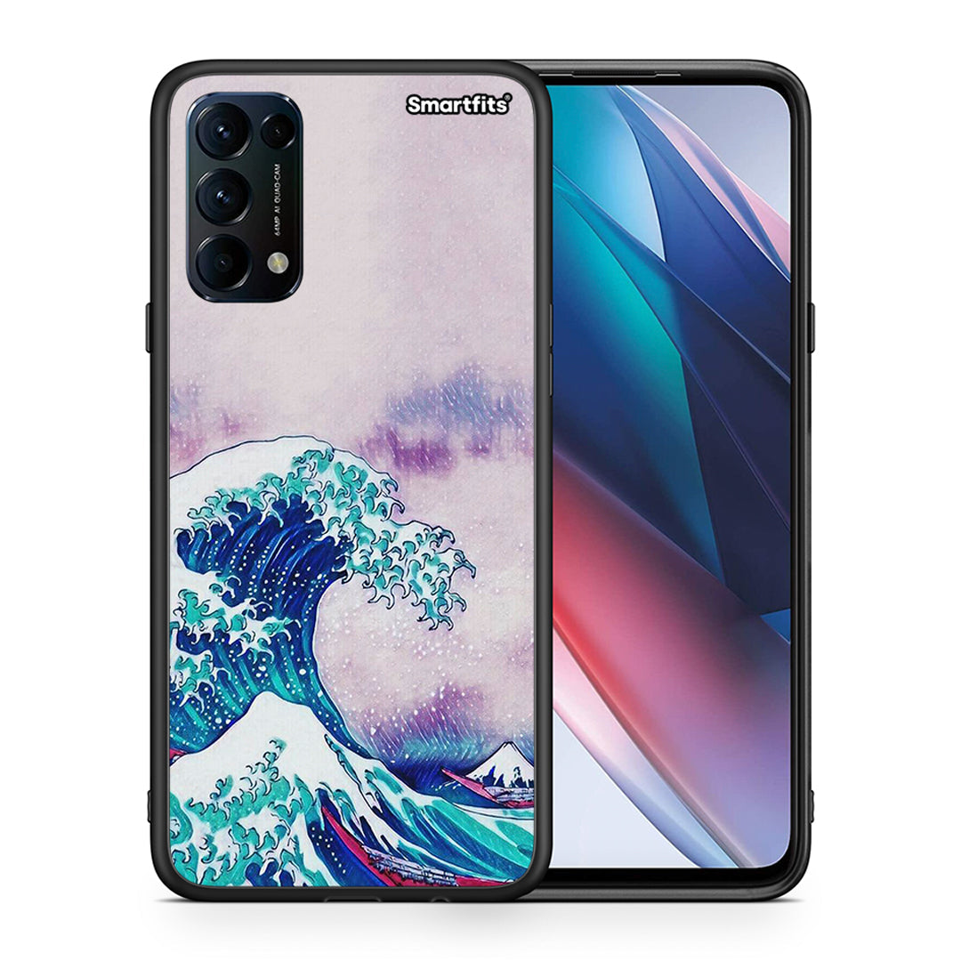 Θήκη Oppo Find X3 Lite / Reno 5 5G / Reno 5 4G Blue Waves από τη Smartfits με σχέδιο στο πίσω μέρος και μαύρο περίβλημα | Oppo Find X3 Lite / Reno 5 5G / Reno 5 4G Blue Waves case with colorful back and black bezels