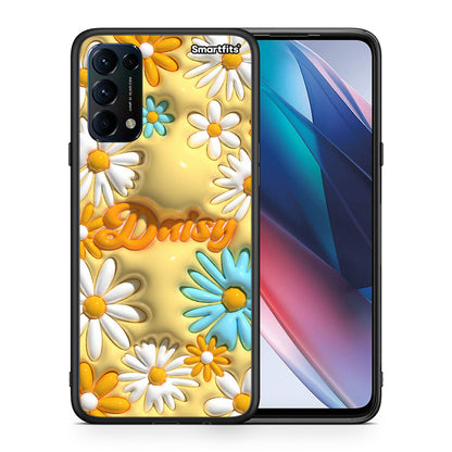 Θήκη Oppo Find X3 Lite / Reno 5 5G / Reno 5 4G Bubble Daisies από τη Smartfits με σχέδιο στο πίσω μέρος και μαύρο περίβλημα | Oppo Find X3 Lite / Reno 5 5G / Reno 5 4G Bubble Daisies case with colorful back and black bezels