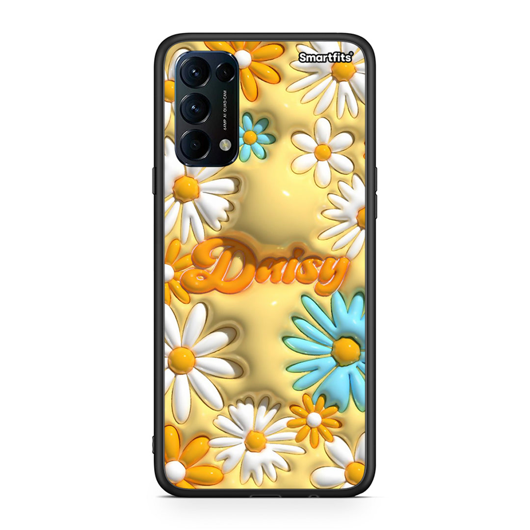 Oppo Find X3 Lite / Reno 5 5G / Reno 5 4G Bubble Daisies θήκη από τη Smartfits με σχέδιο στο πίσω μέρος και μαύρο περίβλημα | Smartphone case with colorful back and black bezels by Smartfits