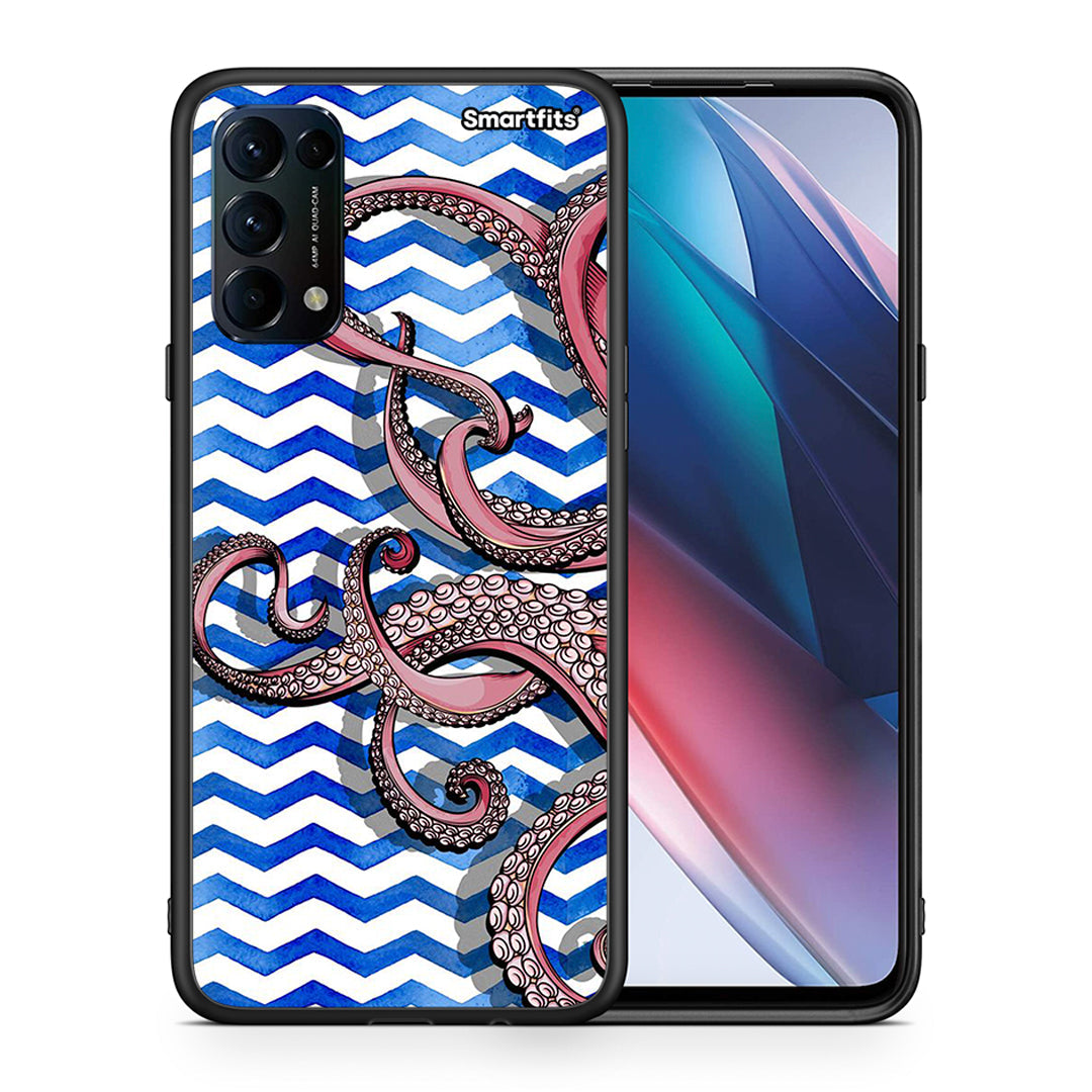 Θήκη Oppo Find X3 Lite / Reno 5 5G / Reno 5 4G Chevron Devilfish από τη Smartfits με σχέδιο στο πίσω μέρος και μαύρο περίβλημα | Oppo Find X3 Lite / Reno 5 5G / Reno 5 4G Chevron Devilfish case with colorful back and black bezels