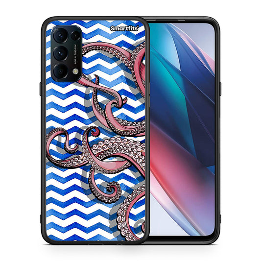 Θήκη Oppo Find X3 Lite / Reno 5 5G / Reno 5 4G Chevron Devilfish από τη Smartfits με σχέδιο στο πίσω μέρος και μαύρο περίβλημα | Oppo Find X3 Lite / Reno 5 5G / Reno 5 4G Chevron Devilfish case with colorful back and black bezels