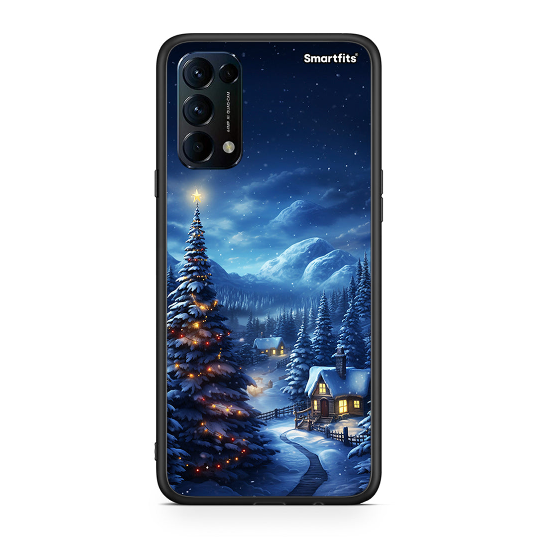 Oppo Find X3 Lite / Reno 5 5G / Reno 5 4G Christmas Scenery θήκη από τη Smartfits με σχέδιο στο πίσω μέρος και μαύρο περίβλημα | Smartphone case with colorful back and black bezels by Smartfits