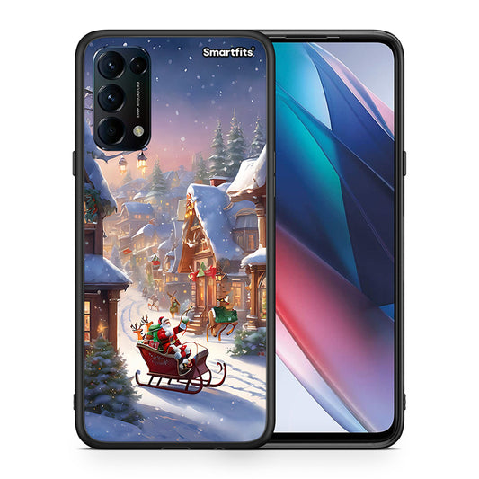 Θήκη Oppo Find X3 Lite / Reno 5 5G / Reno 5 4G Christmas Snow από τη Smartfits με σχέδιο στο πίσω μέρος και μαύρο περίβλημα | Oppo Find X3 Lite / Reno 5 5G / Reno 5 4G Christmas Snow case with colorful back and black bezels