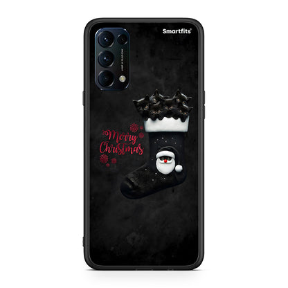 Oppo Find X3 Lite / Reno 5 5G / Reno 5 4G Merry Cat Christmas θήκη από τη Smartfits με σχέδιο στο πίσω μέρος και μαύρο περίβλημα | Smartphone case with colorful back and black bezels by Smartfits