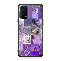 Thumbnail for Oppo Find X3 Lite / Reno 5 5G / Reno 5 4G Purple Aesthetic Collage θήκη από τη Smartfits με σχέδιο στο πίσω μέρος και μαύρο περίβλημα | Smartphone case with colorful back and black bezels by Smartfits