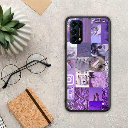 Purple Aesthetic Collage - Oppo Find X3 Lite / Reno 5 5G / Reno 5 4G θήκη