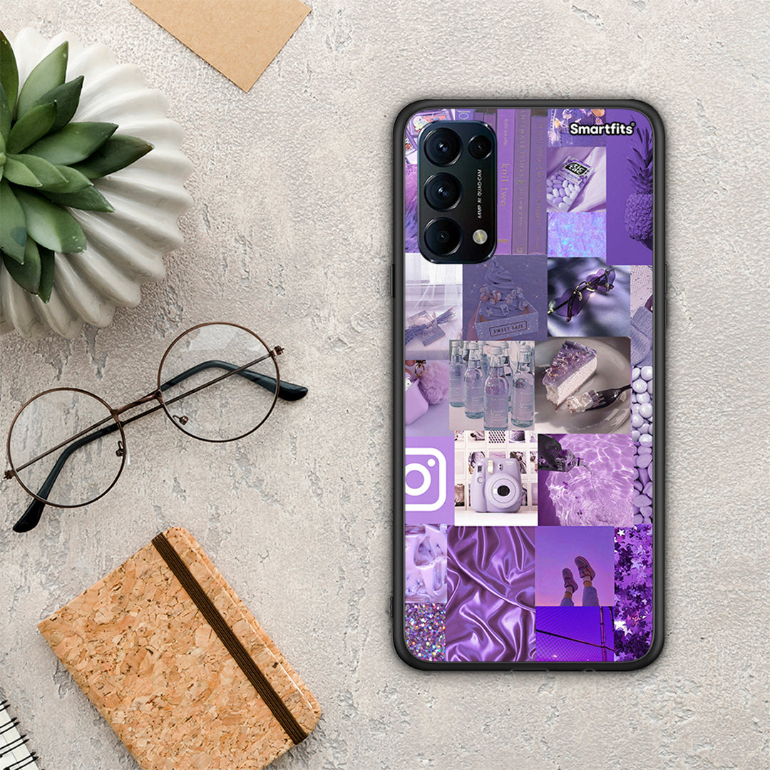 Purple Aesthetic Collage - Oppo Find X3 Lite / Reno 5 5G / Reno 5 4G θήκη